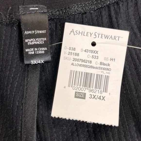 Black Sequin Women's Pants New With Tag 3x4× - Picture 7 of 13